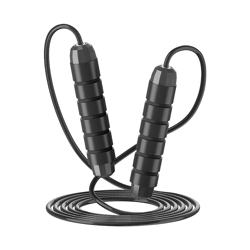 TS-3 Cuerda para saltar con mango de esponja liso de cinco ranuras para adultos