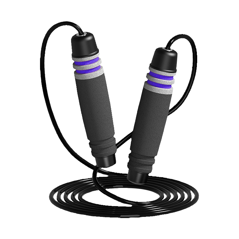 TS-3 Cuerda para saltar con mango de esponja en forma de tambor de 7 ranuras y color único para adultos TS-3 Cuerda para saltar con mango de esponja en forma de tambor de 7 ranuras y color único para adultos