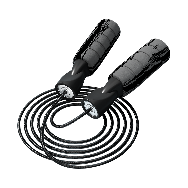 TS-4 Cuerda para saltar con mango de esponja de espuma en color grafiti o color único para adultos