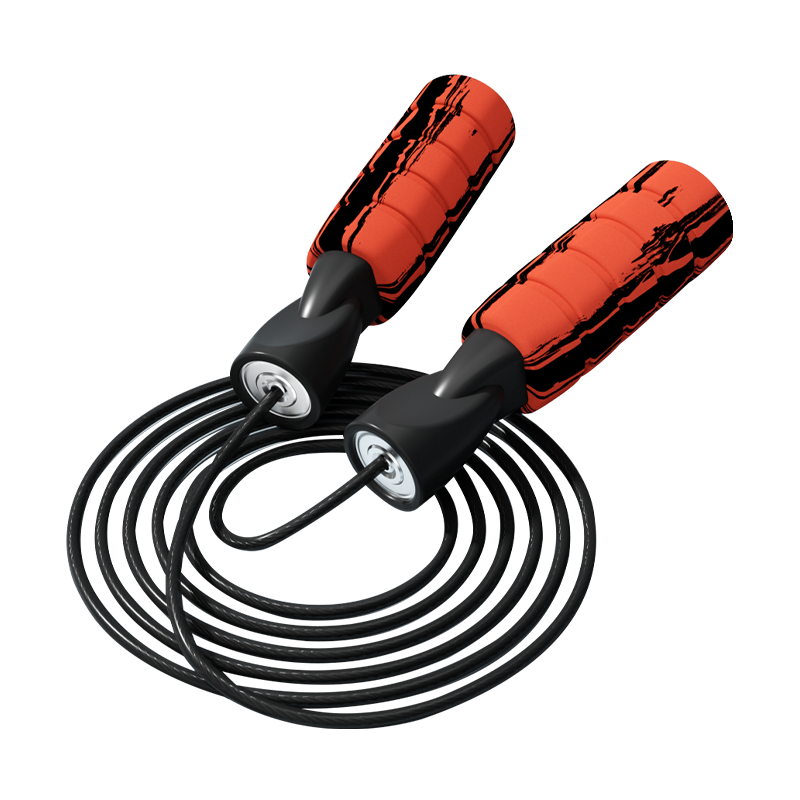 TS-4 Cuerda para saltar con mango de esponja de espuma en color grafiti o color único para adultos